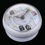 Relógio De Parede De Chuveiro De Banheiro Impermeável Com Ventosa Branca