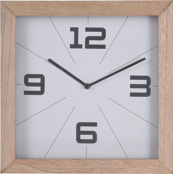 Relógio de Parede de Madeira Branco 29X29CM - Utilplast