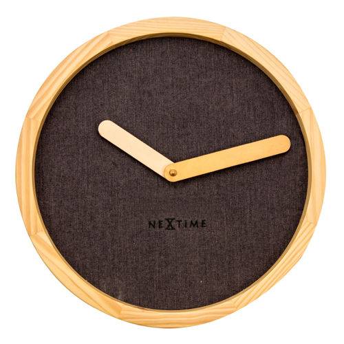 Relógio de Parede de Madeira e Tecido Nextime Ø30cm
