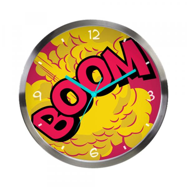 Relógio de Parede de Metal - DC Comics - Boom - Colorido - 30,5x3,8cm - Metrópole