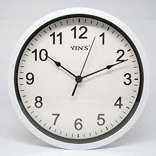 Relógio de Parede de Plástico Redondo Sweep 30cm Yin's
