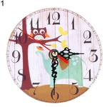Relógio De Parede De Quartzo Analógico Redondo De Madeira Do Vintage Sala De Estar Quarto Decoração De Escritório
