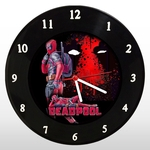Relógio de Parede - Deadpool - em Disco de Vinil - Marvel Comics - Mr. Rock