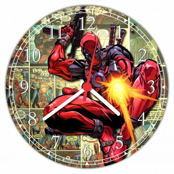 Relógio de Parede Deadpool Super Heróis - Vital Quadros