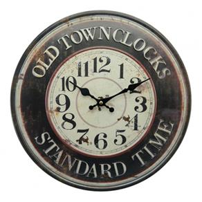 Relógio de Parede Decor Old Town Clock em Metal 40cm - The Home