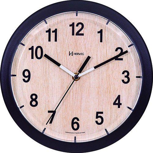 Relógio de Parede Decorativo 26 cm Preto Rosado Herweg 660075-34