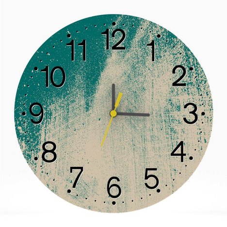 Relógio de Parede Decorativo Abstrato 25X25 Números Grandes