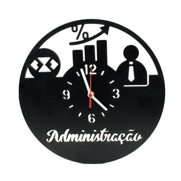 Relógio de Parede Decorativo - Administração - Wvm