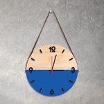 Relógio de Parede Decorativo Adnet Azul com Números em Relevo Médio