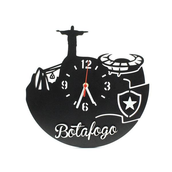 Relógio de Parede Decorativo - Botafogo 3D - Wvm