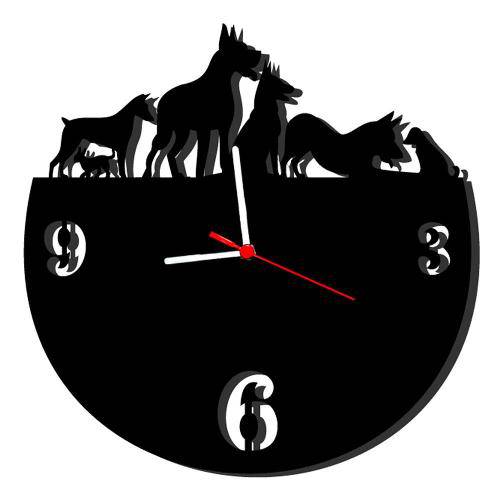 Relógio de Parede Decorativo Cães