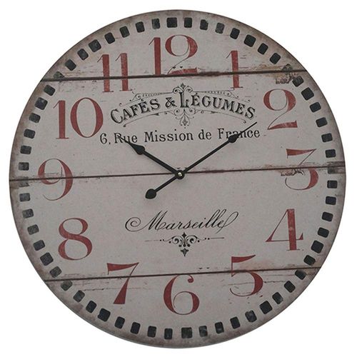 Relógio de Parede Decorativo "cafés Légumes" - 58 Cm