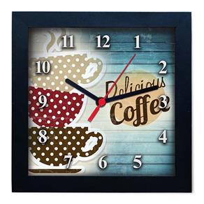 Relógio de Parede Decorativo Caixa Alta Tema Café QW018