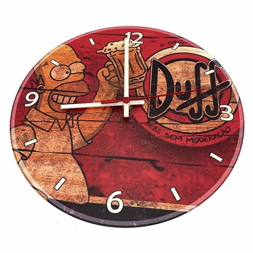 Relógio de Parede Decorativo Cerveja Duff Homer Simpson Único