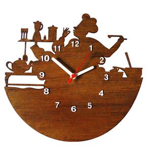 Relógio de Parede Decorativo Chefe Marrom