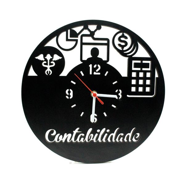 Relógio de Parede Decorativo - Contabilidade - Wvm