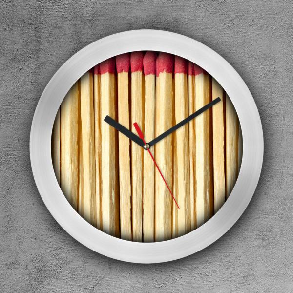 Relógio de Parede Decorativo, Criativo e Descolado Caixa de Fósforos e Palitos - Colours Creative Photo Decor