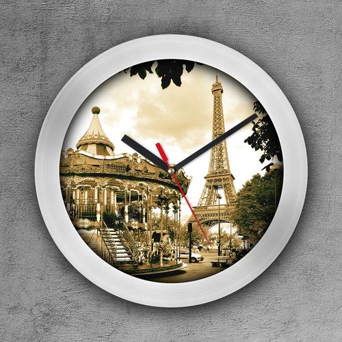 Relógio de Parede Decorativo, Criativo e Descolado | Carrossel em Paris, França