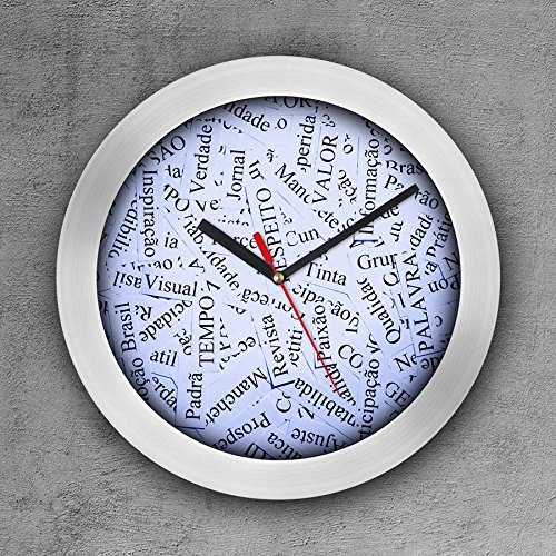 Relógio de Parede Decorativo, Criativo e Descolado | Palavras