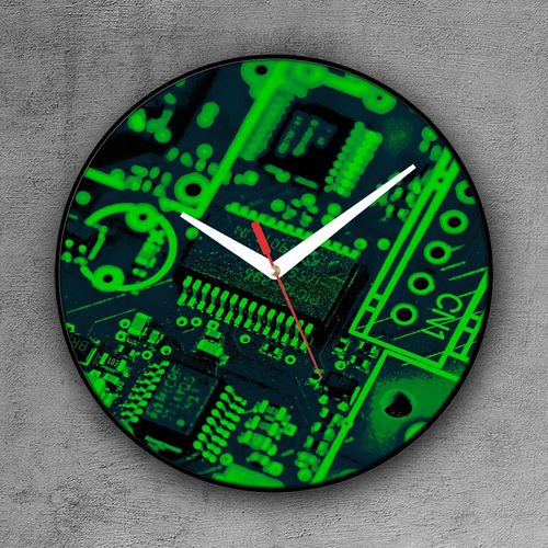 Relógio de Parede Decorativo, Criativo e Descolado | Placa Chip de Computador