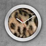Relógio de Parede Decorativo, Criativo e Descolado | Textura Felino
