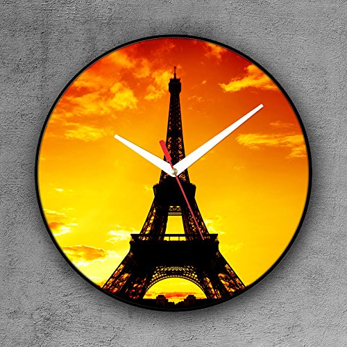 Relógio de Parede Decorativo, Criativo e Descolado | Torre Eiffel em Paris, França