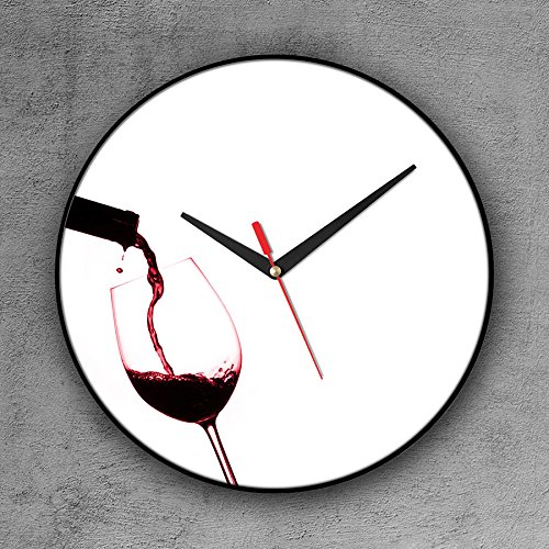 Relógio de Parede Decorativo, Criativo e Descolado | Vinho Splash