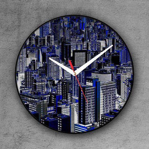 Relógio de Parede Decorativo, Criativo e Descolado | Vista Aérea de Prédios em São Paulo, Sp