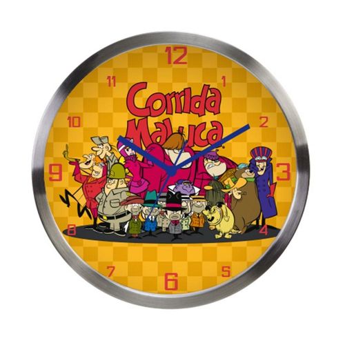 Relógio de Parede Decorativo de Metal Hanna Barbera Corrida Maluca - 30 Cm