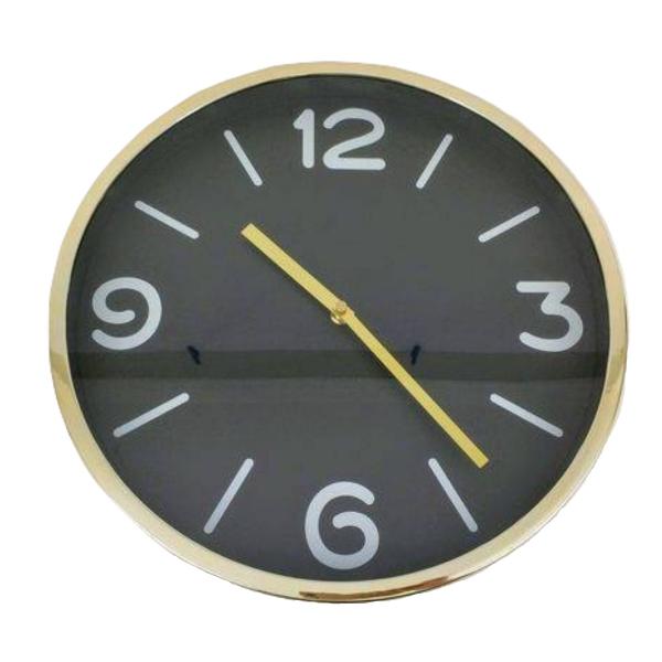 Relógio de Parede Decorativo - Dourado e Preto - Importado