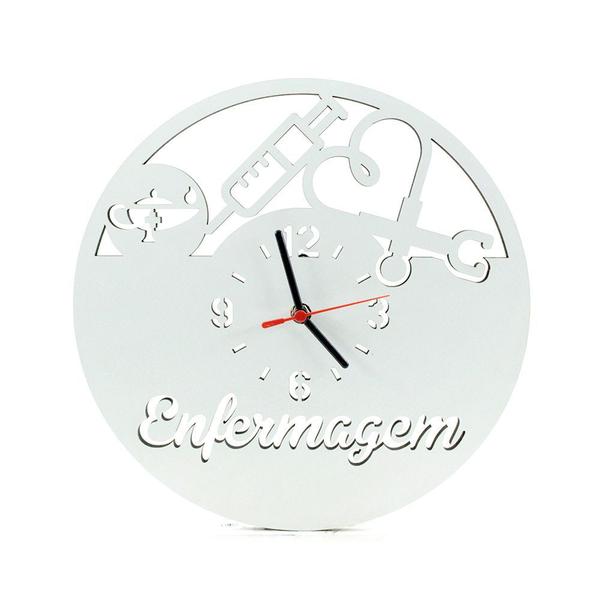 Relógio de Parede Decorativo - Enfermagem - Wvm