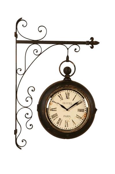 Relógio de Parede Decorativo Estação Paris de Metal Envelhecido - Maria Pia Casa