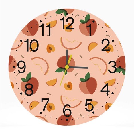 Relógio de Parede Decorativo Frutas Morango 25X25 Moderno