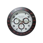 Relógio De Parede Decorativo Grande Sem Barulho Inox Daytona - Preto/Branco