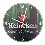 Relógio de Parede Decorativo Heineken Open Your World Único