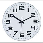 Relógio de Parede Decorativo Minimalista Branco / Preto - 28 Cm