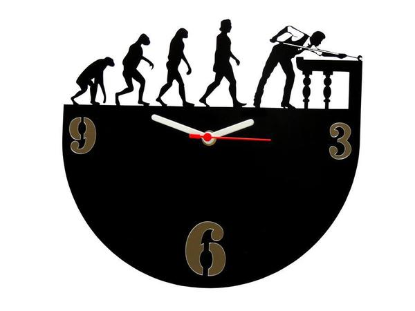 Relógio de Parede Decorativo - Modelo Evolução para o Bilhar - ME Criative