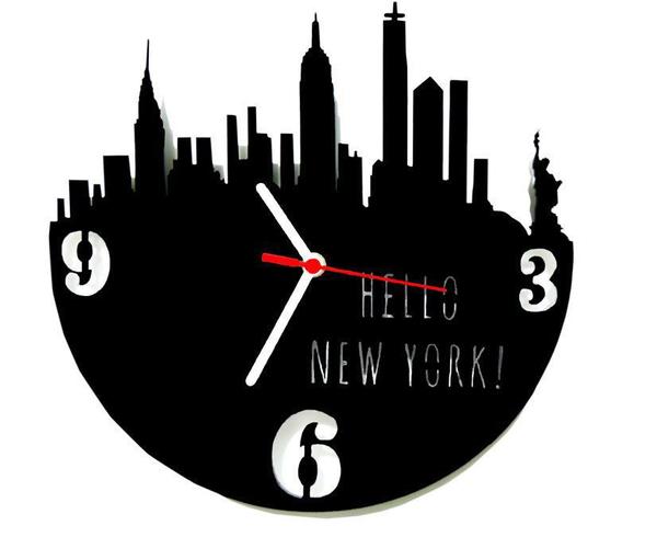 Relógio de Parede Decorativo - Modelo Hello New York - me Criative