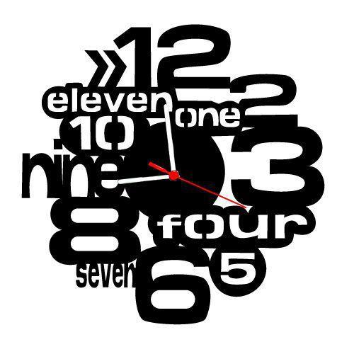 Relógio de Parede Decorativo - Modelo Numbers English - me Criative