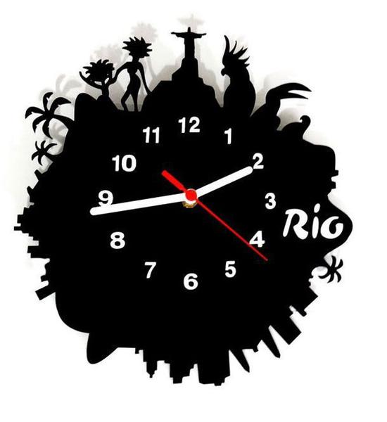 Relógio de Parede Decorativo - Modelo Rio de Janeiro - me Criative