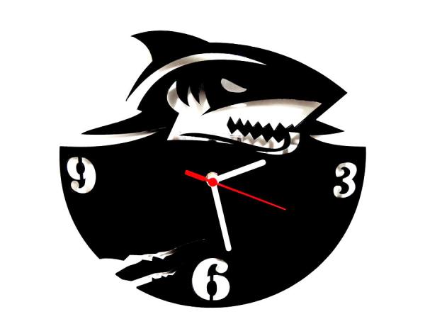 Relógio de Parede Decorativo - Modelo Tubarão - me Criative