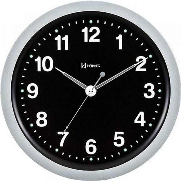 Relógio de Parede Decorativo Moderno Luminoso Cromado Herweg 6817-70