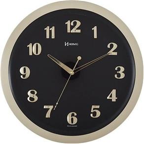 Relógio de Parede Decorativo Moderno Sofisticado Herweg Champanhe Claro Metálico