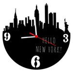 Relógio de Parede Decorativo New York World com 28 Cm
