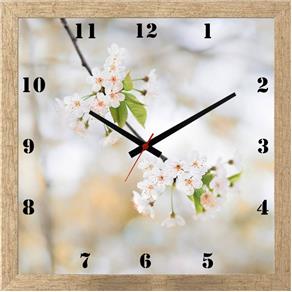 Relógio de Parede Decorativo Personalizado de Flores 30x30cm