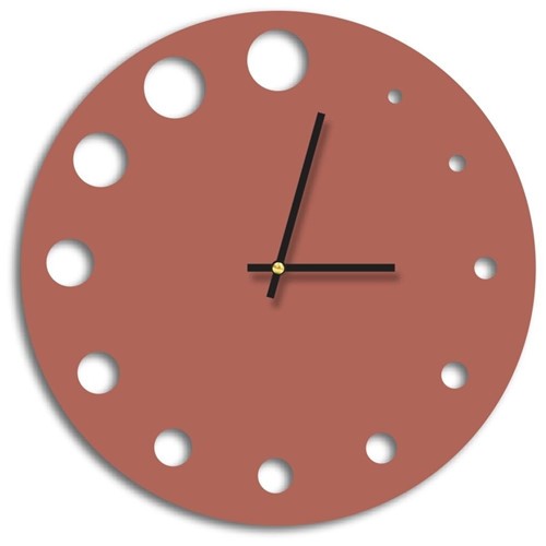 Relógio de Parede Decorativo Premium Cobre Metalizado com Detalhes Vazado Médio