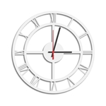 Relógio de Parede Decorativo Premium Números Romanos Vazado Branco Médio