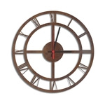 Relógio de Parede Decorativo Premium Números Romanos Vazado Corten Médio