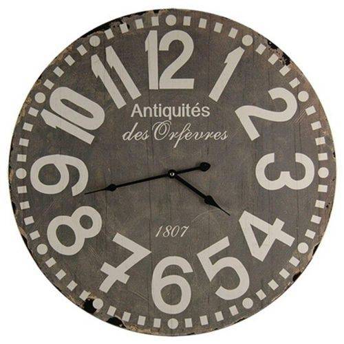 Relógio de Parede Decorativo "antiquités Des Orfèvres - 1807" - 58 Cm