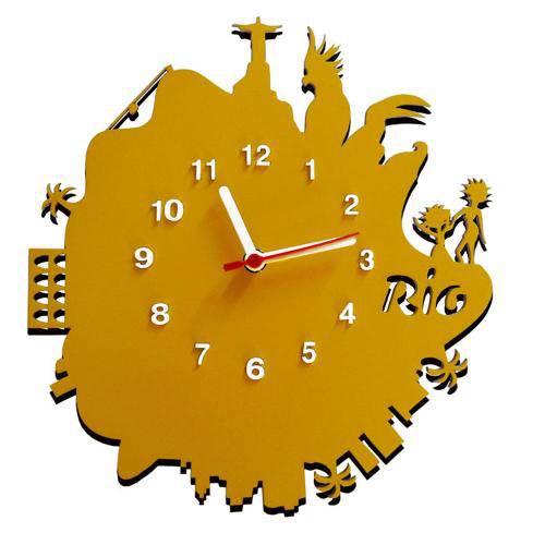 Relógio de Parede Decorativo Rio Amarelo